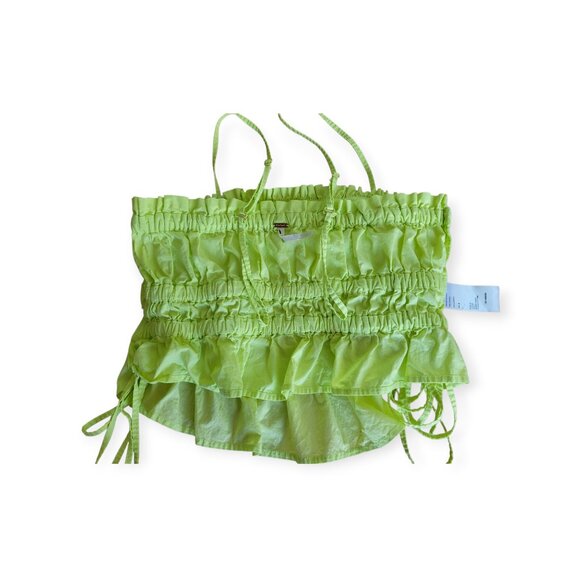 Free People sleeveless fairycore tiered Gabby convertible limoncello top size XS - Picture 6 of 13
